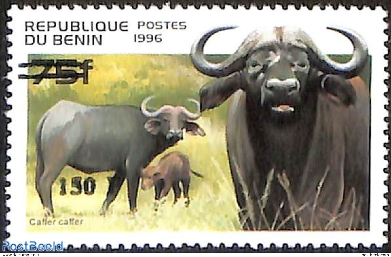 Benin 2000 Buffalo, Overprint, Mint NH, Nature - Wild Animals - Wild Mammals - Ungebraucht