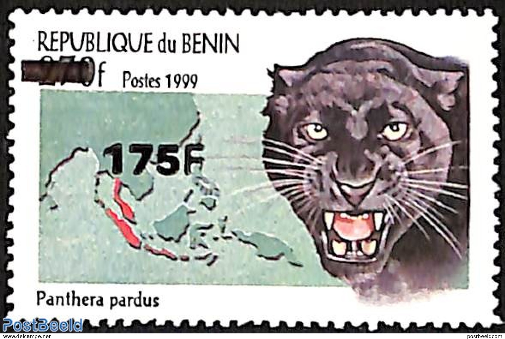 Benin 2005 Black Panther, Overprint, Mint NH, Nature - Cat Family - Ungebraucht