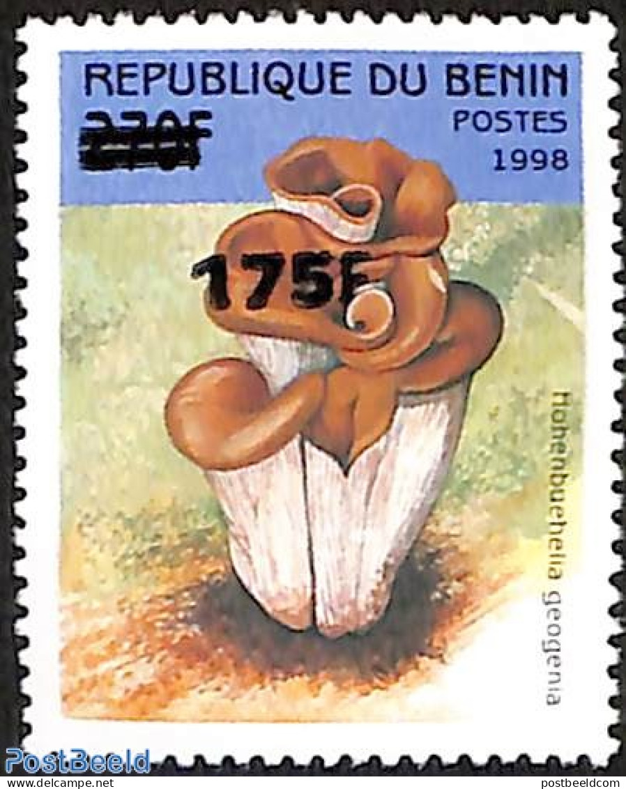 Benin 2005 Mushroom, Overprint, Mint NH, Nature - Mushrooms - Ungebraucht