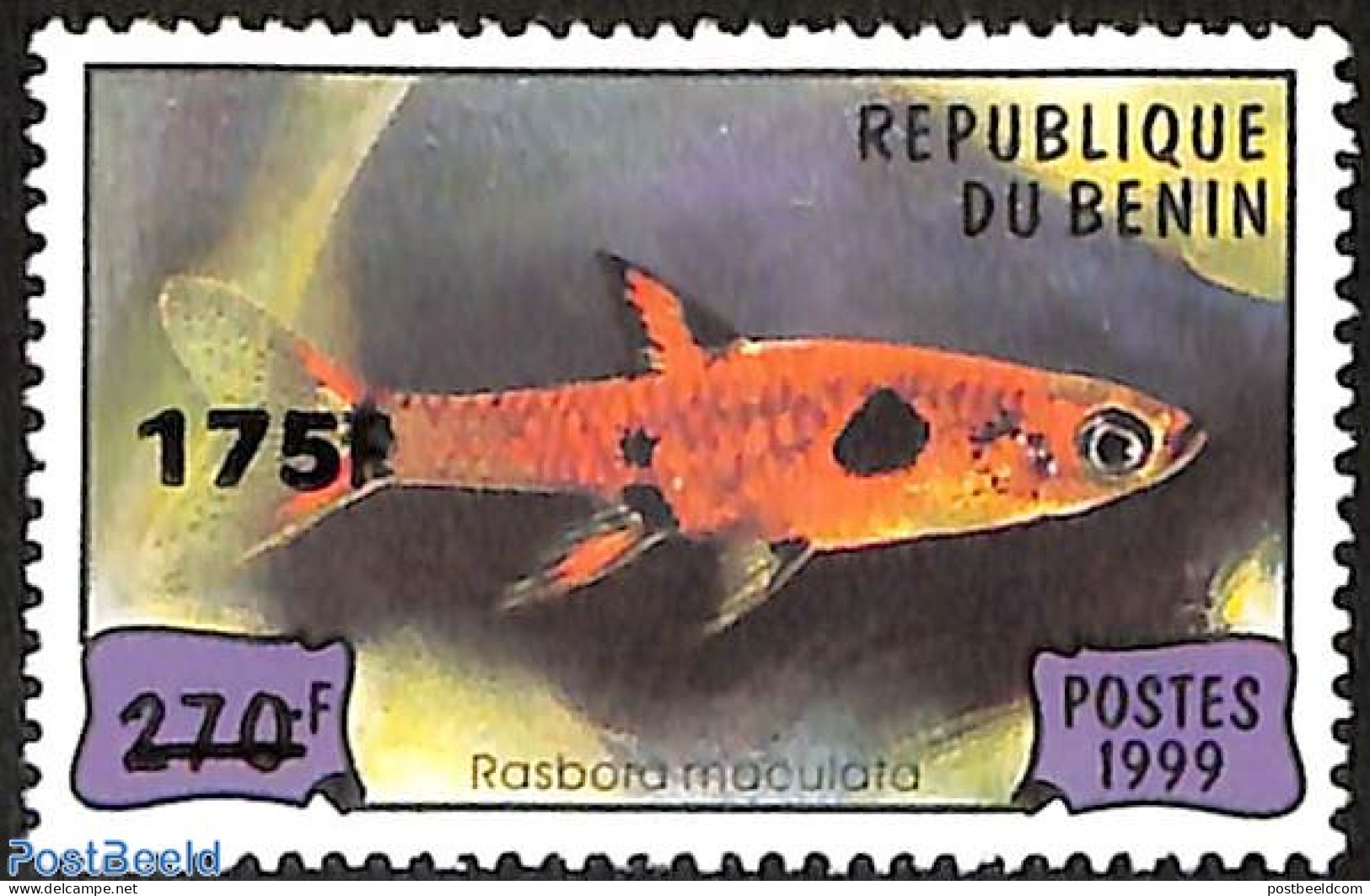 Benin 2005 Fish, Overprint, Mint NH, Nature - Animals (others & Mixed) - Fish - Ungebraucht