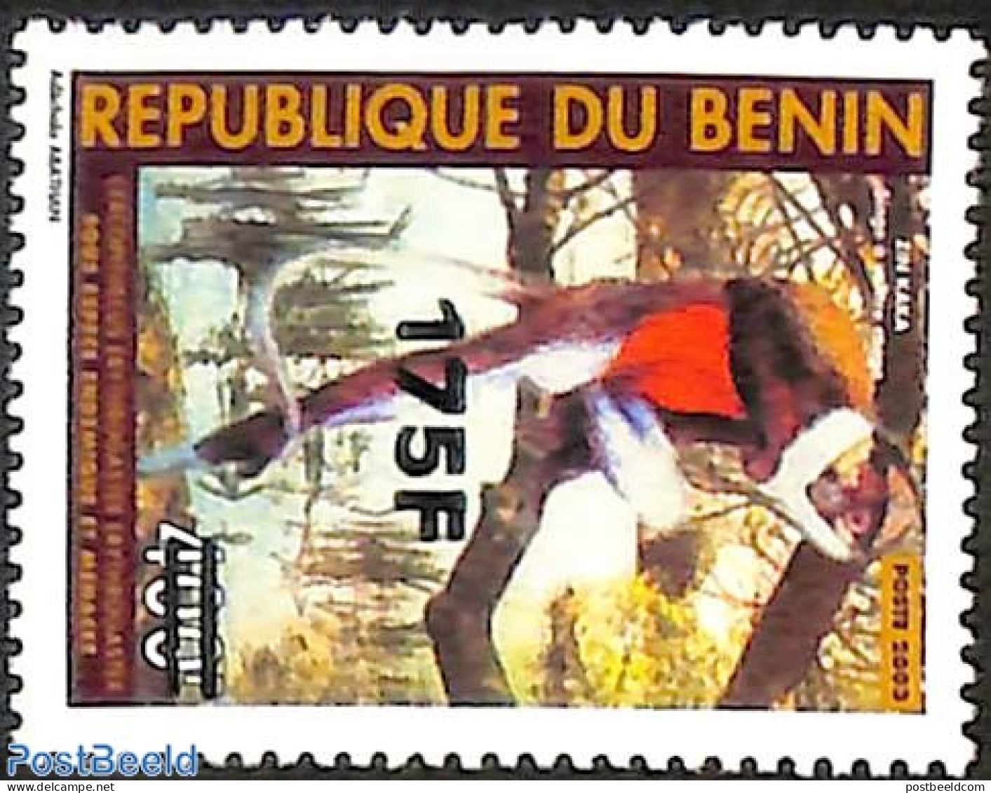 Benin 2007 Monkey, Overprint, Mint NH, Nature - Various - Monkeys - Trees & Forests - Errors, Misprints, Plate Flaws - Ongebruikt