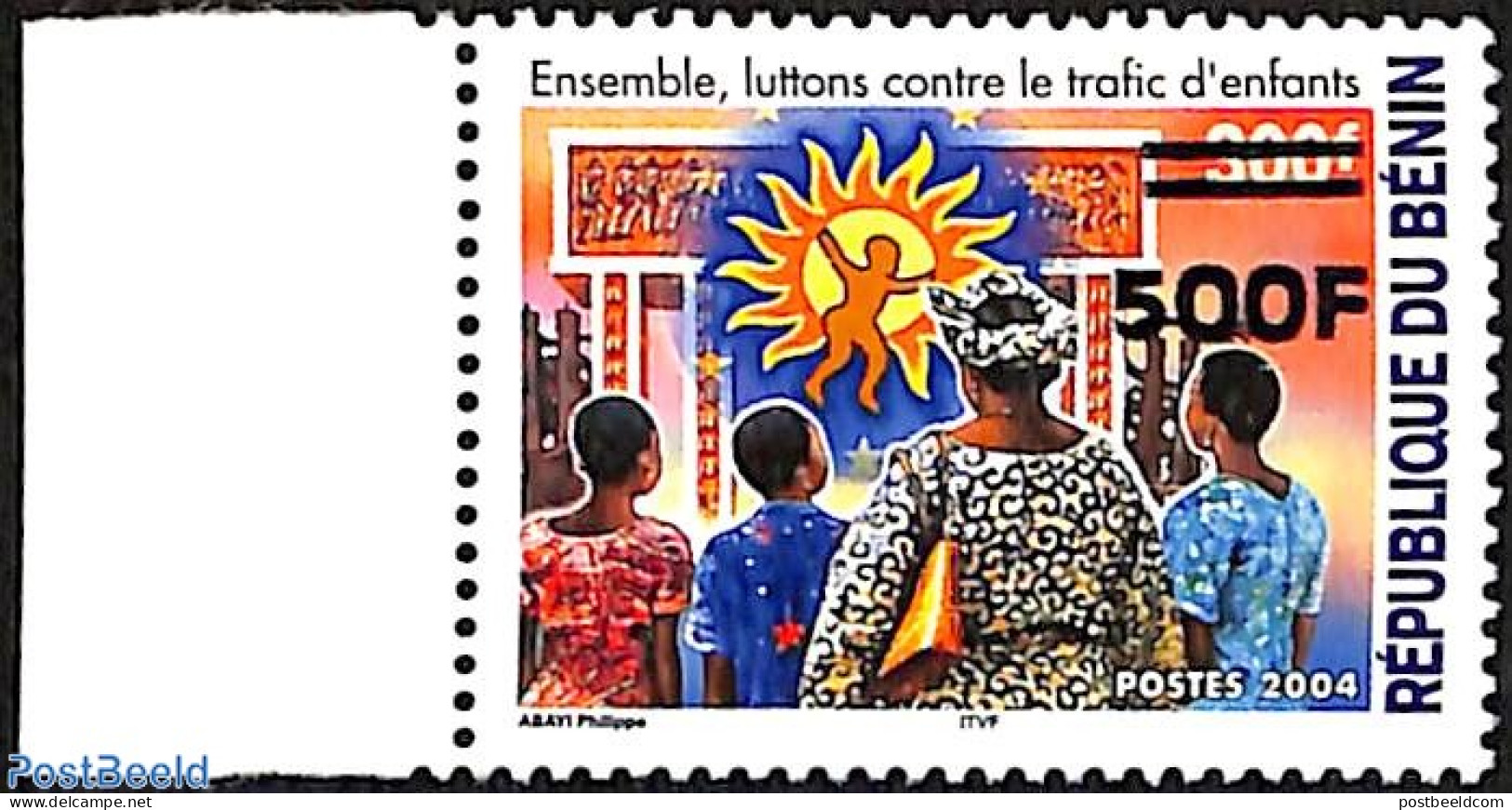 Benin 2007 Together We Fight Against Child Trafficking, Overprint, Mint NH, History - Various - Human Rights - Unicef .. - Ungebraucht