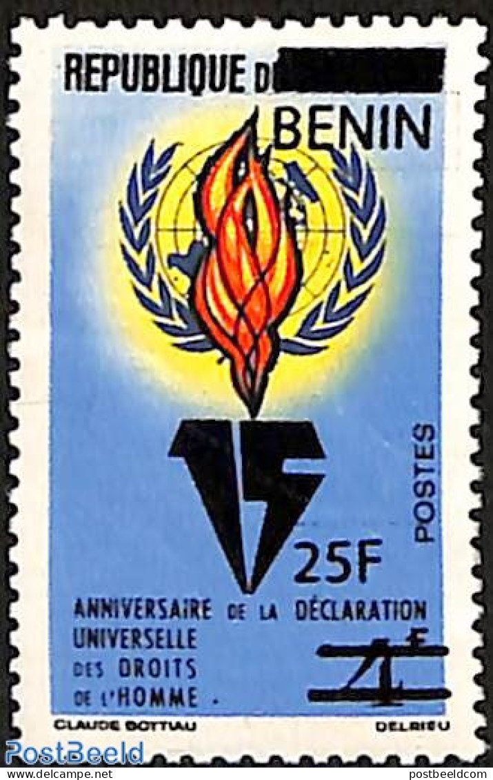 Benin 2007 Anniversary Of The Universal Declaration Of Human Rights, Overprint, Mint NH, History - Various - Human Rig.. - Unused Stamps