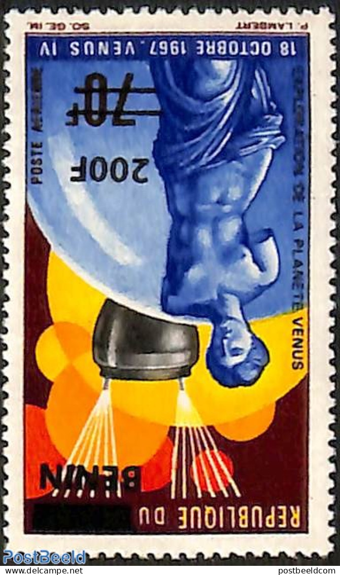 Benin 2008 The Exploration Of The Planet Venus, Overprint, Mint NH, Transport - Space Exploration - Art - Art & Antiqu.. - Unused Stamps