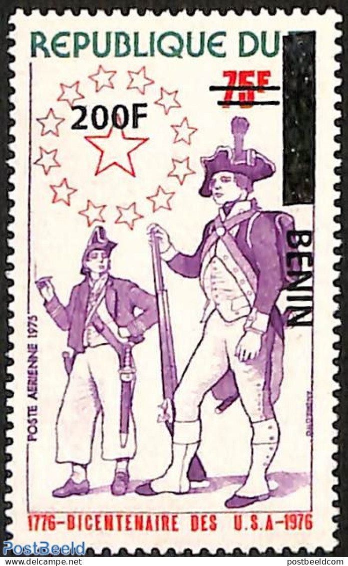 Benin 2008 200 Years Of USA, Overprint, Mint NH, History - Various - Militarism - Costumes - Weapons - Ongebruikt