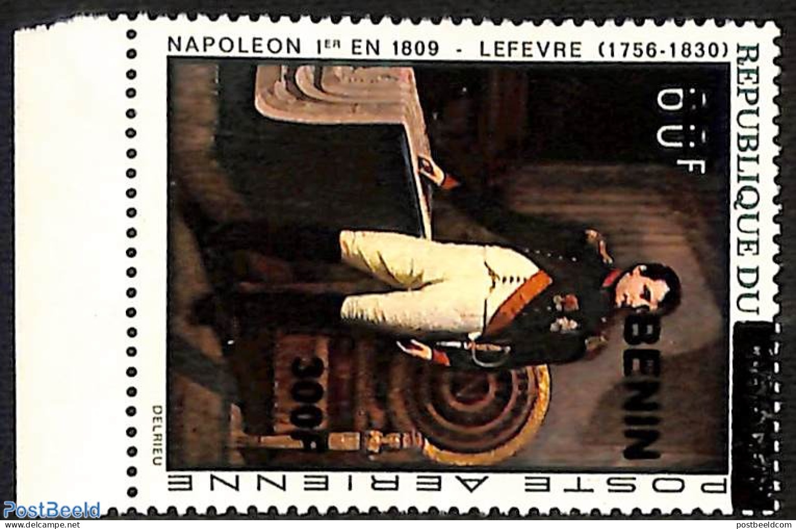 Benin 2008 Painting Of Napoleon By Lefevre, Overprint, Mint NH, History - Militarism - Napoleon - Art - Paintings - Unused Stamps