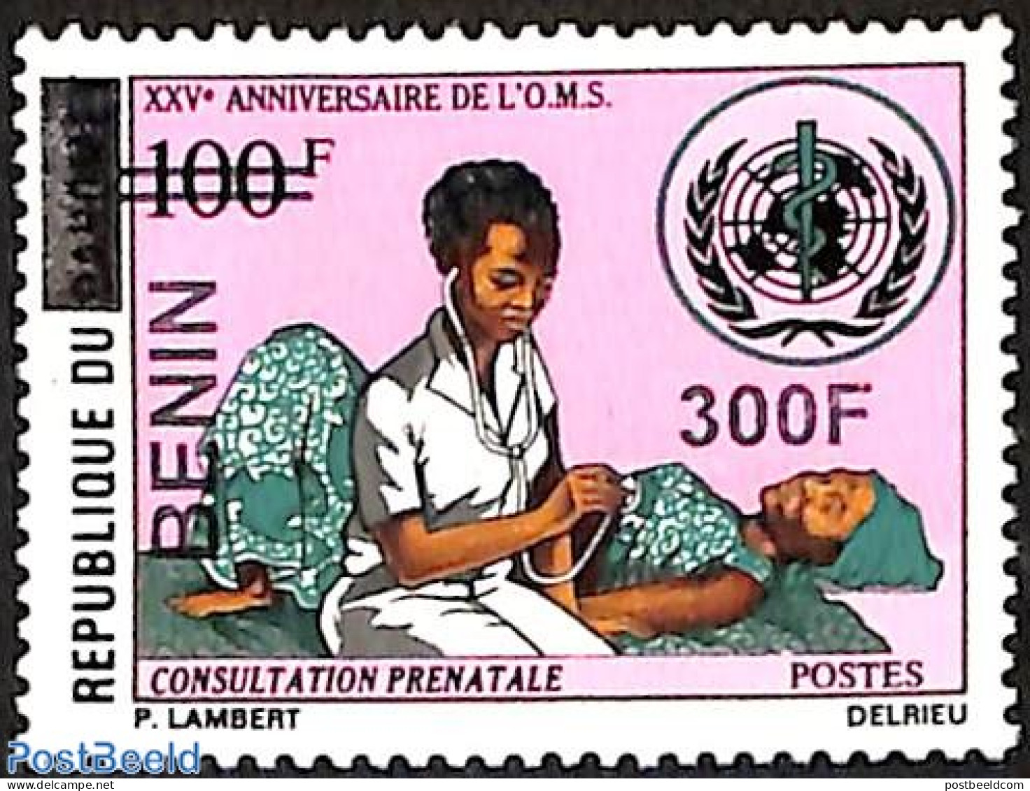 Benin 2008 Prenatal Consultation, Unicef, Overprint, Mint NH, Health - History - Unicef - Nuovi