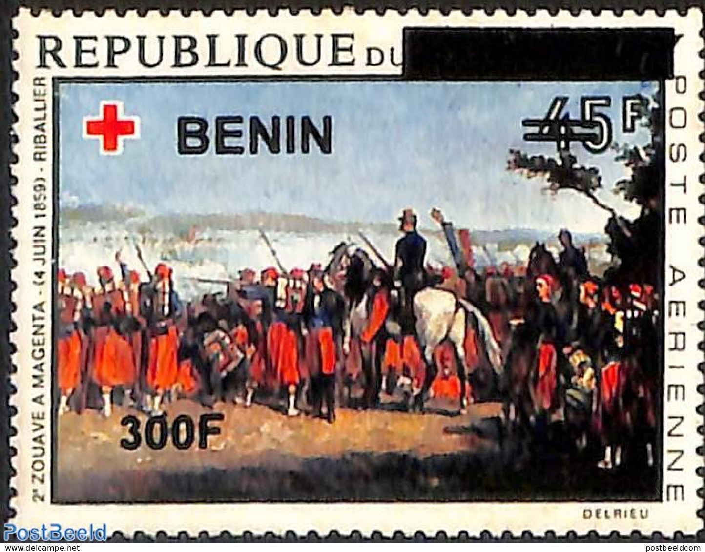 Benin 2008 Riballier, 2nd Zouave In Magenta, Overprint, Mint NH, History - Nature - Various - Militarism - Horses - Un.. - Unused Stamps