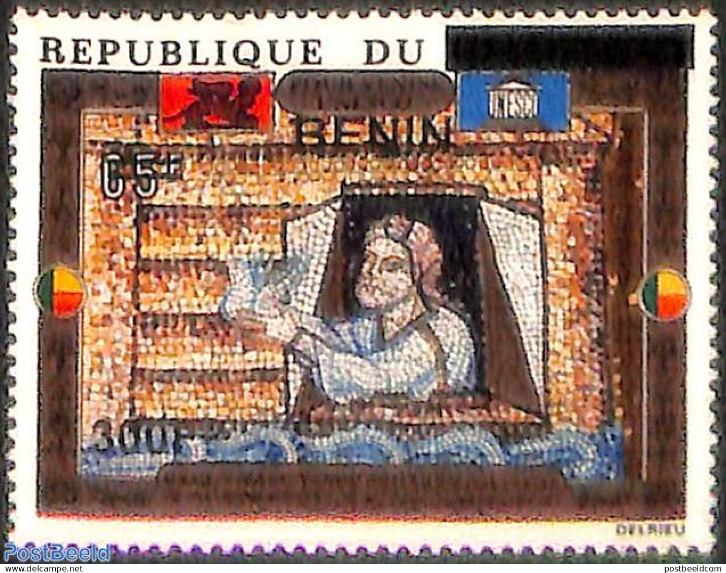 Benin 2008 Basil S.marc, Mosaic, Overprint, Mint NH, Nature - Art - Mosaics - Paintings - Pigeons - Ongebruikt