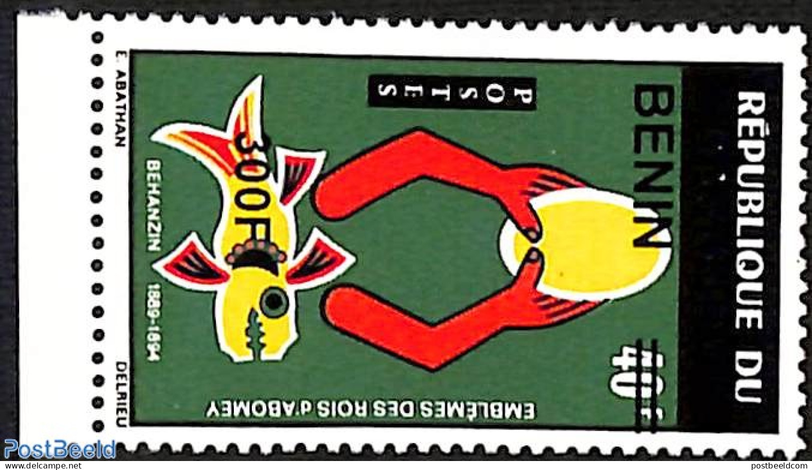 Benin 2008 Emblems Of The Kings Of Abomey, Overprint, Mint NH, Nature - Fish - Art - Art & Antique Objects - Unused Stamps