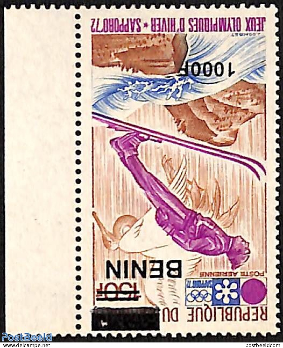 Benin 2009 Olympic Winter Games, Overprint, Mint NH, Nature - Sport - Birds - Water, Dams & Falls - Olympic Games - Ol.. - Unused Stamps