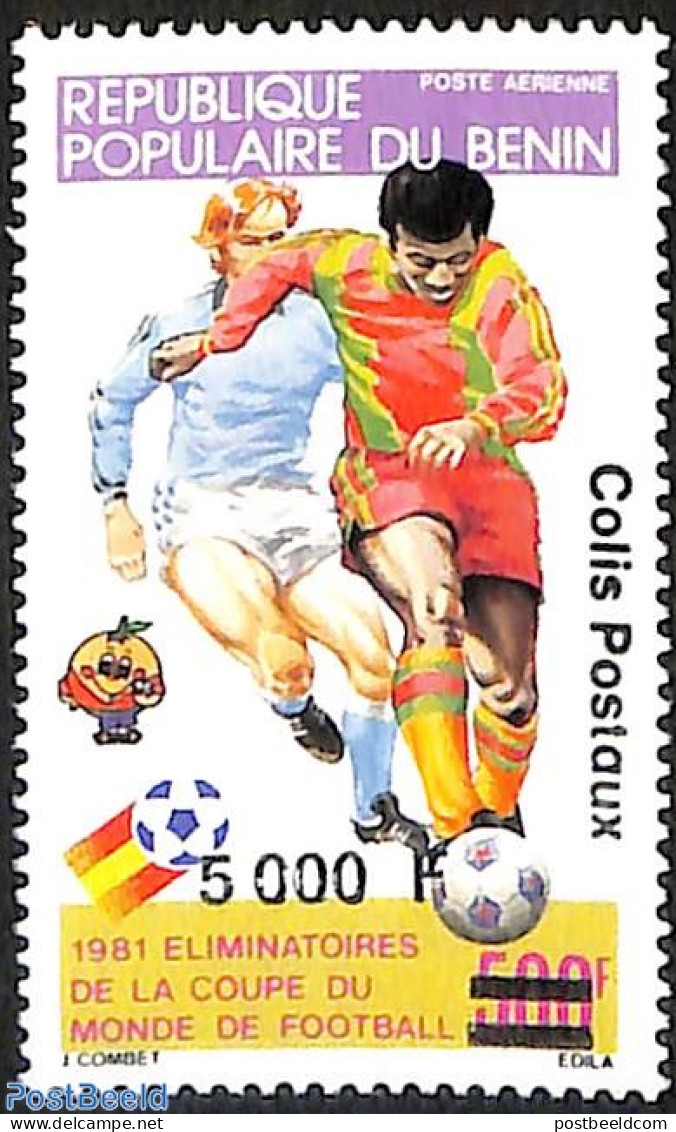 Benin 2007 Soccer World Cup Qualifiers, Overprint, Mint NH, Health - Sport - Various - Food & Drink - Football - Error.. - Unused Stamps