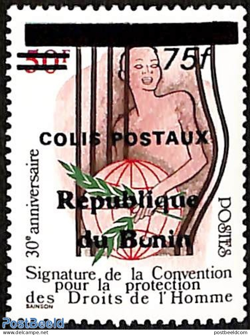 Benin 2007 Signature Of The Convention For The Protection Of Human Rights, Overprint, Mint NH, History - Various - Hum.. - Ungebraucht