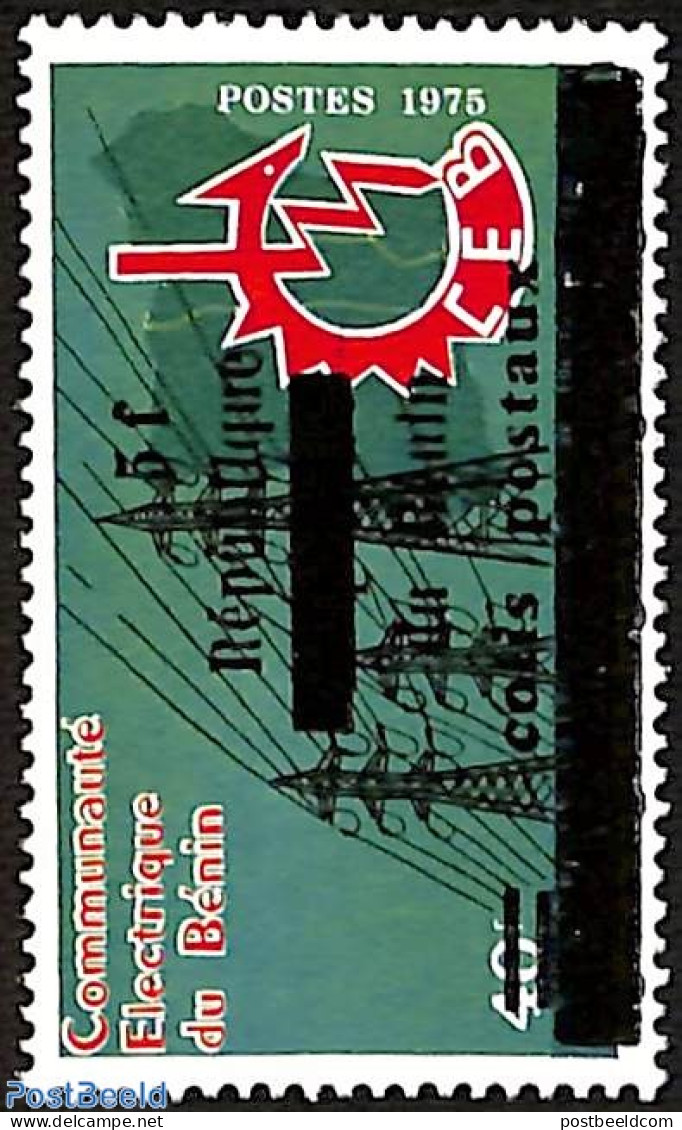 Benin 2007 Electric Communications Of Benin, Overprint, Mint NH, Various - Errors, Misprints, Plate Flaws - Unused Stamps