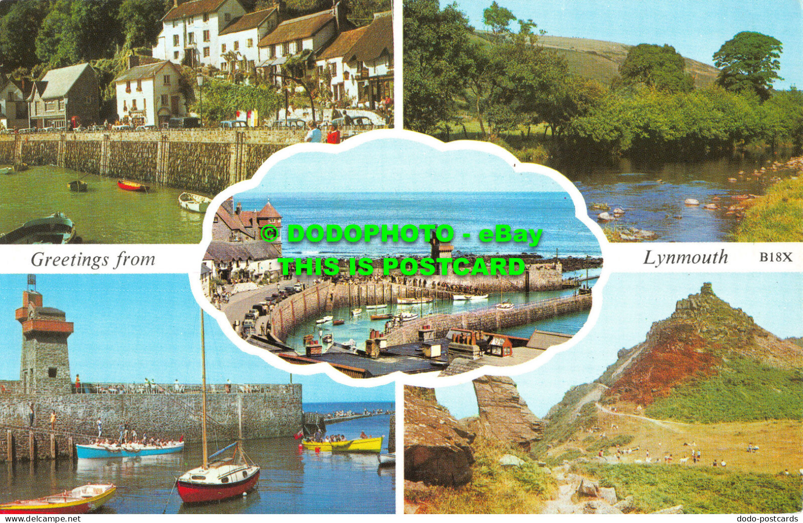 R525219 Greetings From Lynmouth. Harvey Barton. Multi View - World