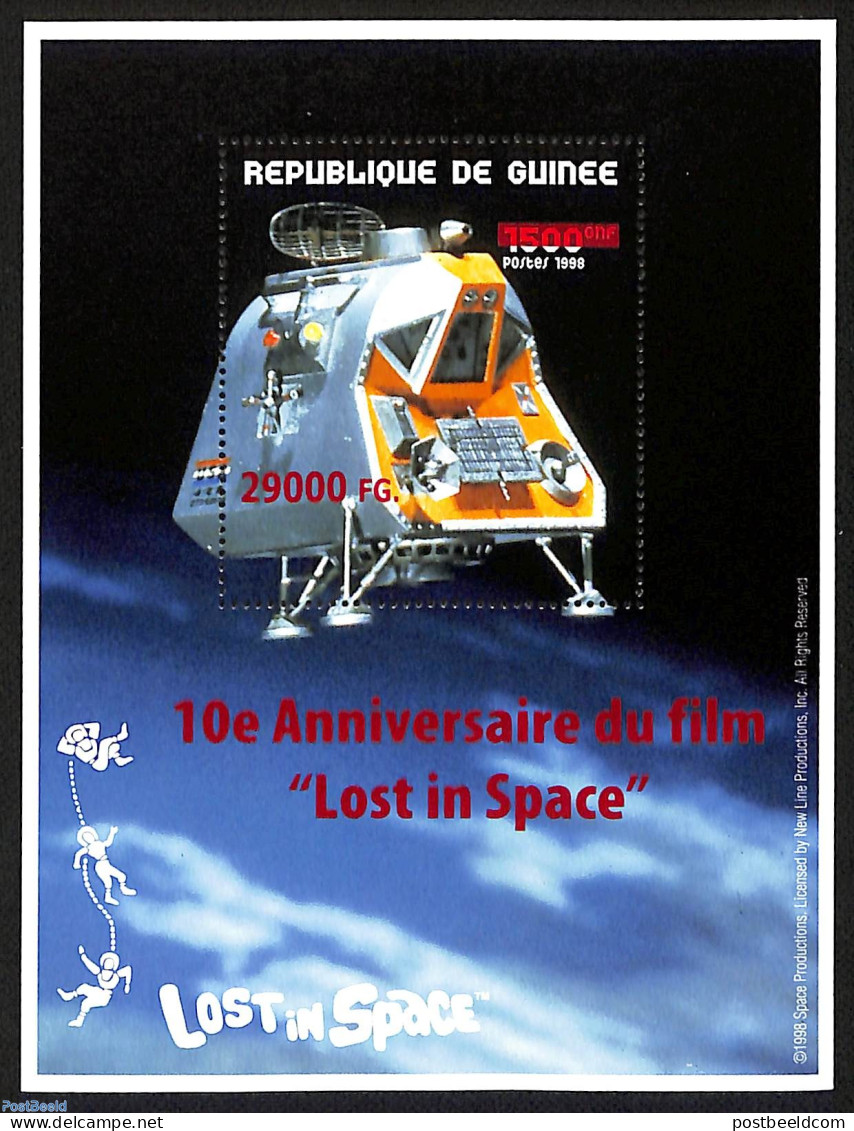 Guinea, Republic 2008 10th Anniversary Of The Film Lost In Space, Overprint, Block, Mint NH, Performance Art - Transpo.. - Kino