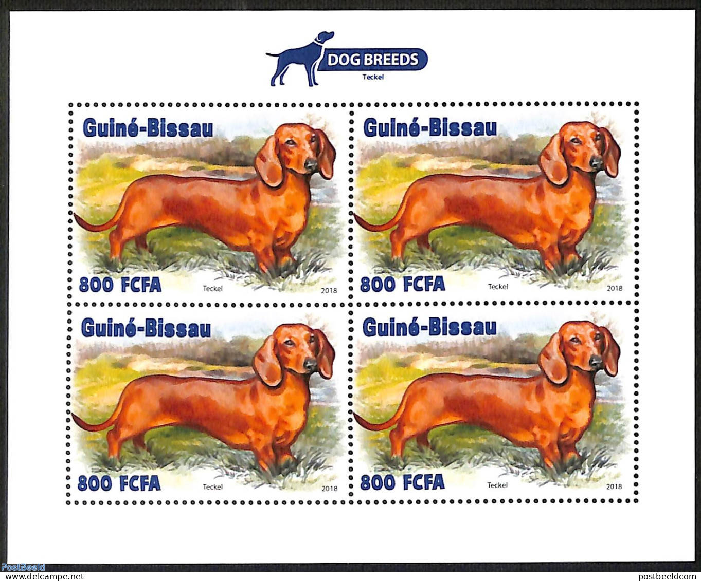 Guinea Bissau 2018 Teckel, Dog, Mint NH, Nature - Dogs - Guinée-Bissau