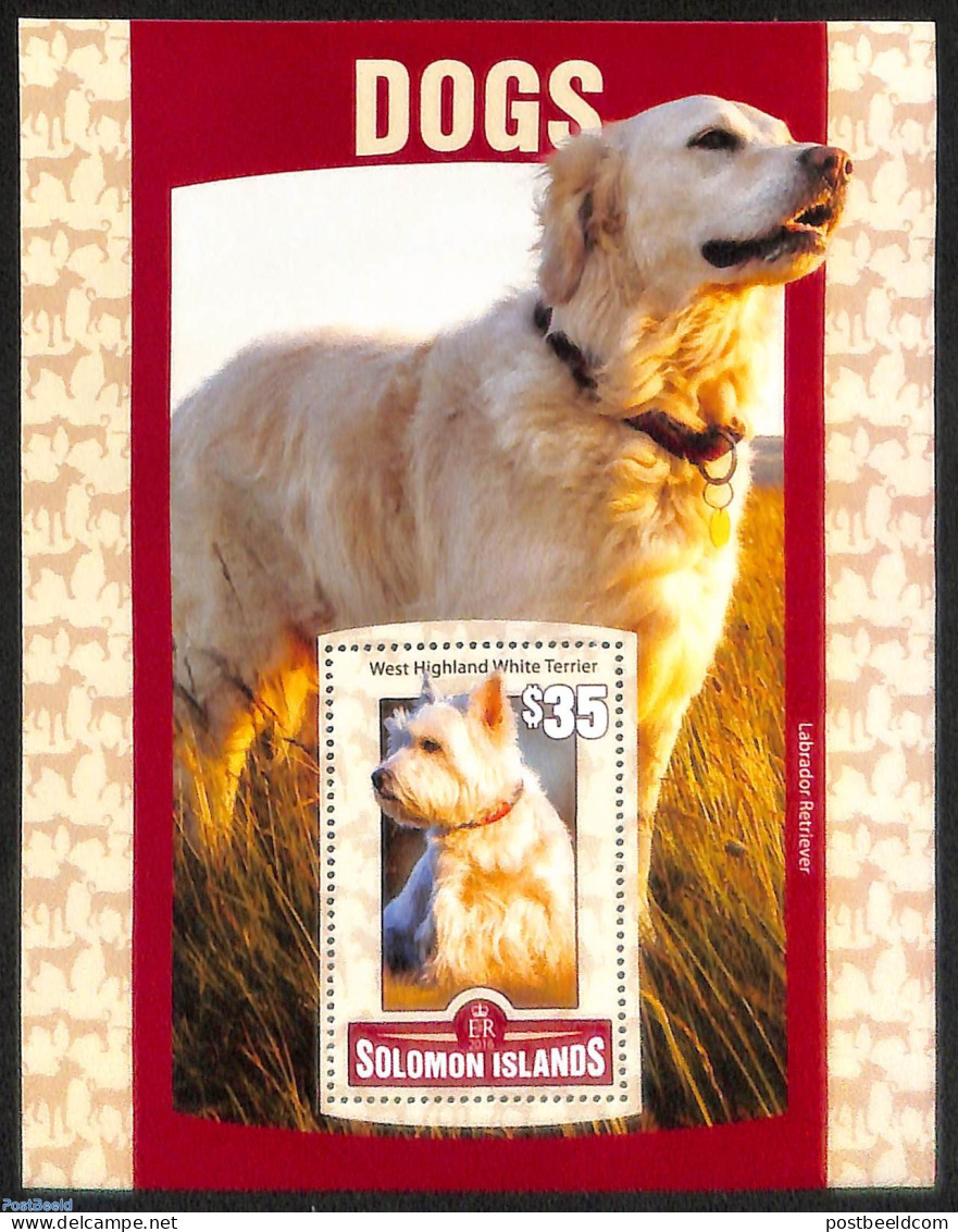 Solomon Islands 2016 Dogs, Mint NH, Nature - Dogs - Isole Salomone (1978-...)