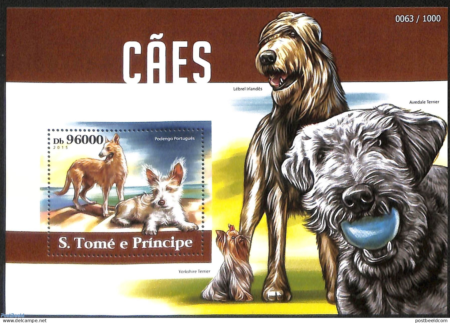 Sao Tome/Principe 2015 Dogs, Mint NH, Nature - Dogs - Sao Tome En Principe