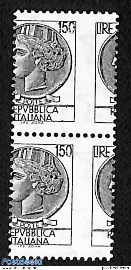 Italy 1976 Italy Spectacular Misperfporation, Mint NH, Various - Errors, Misprints, Plate Flaws - Otros & Sin Clasificación