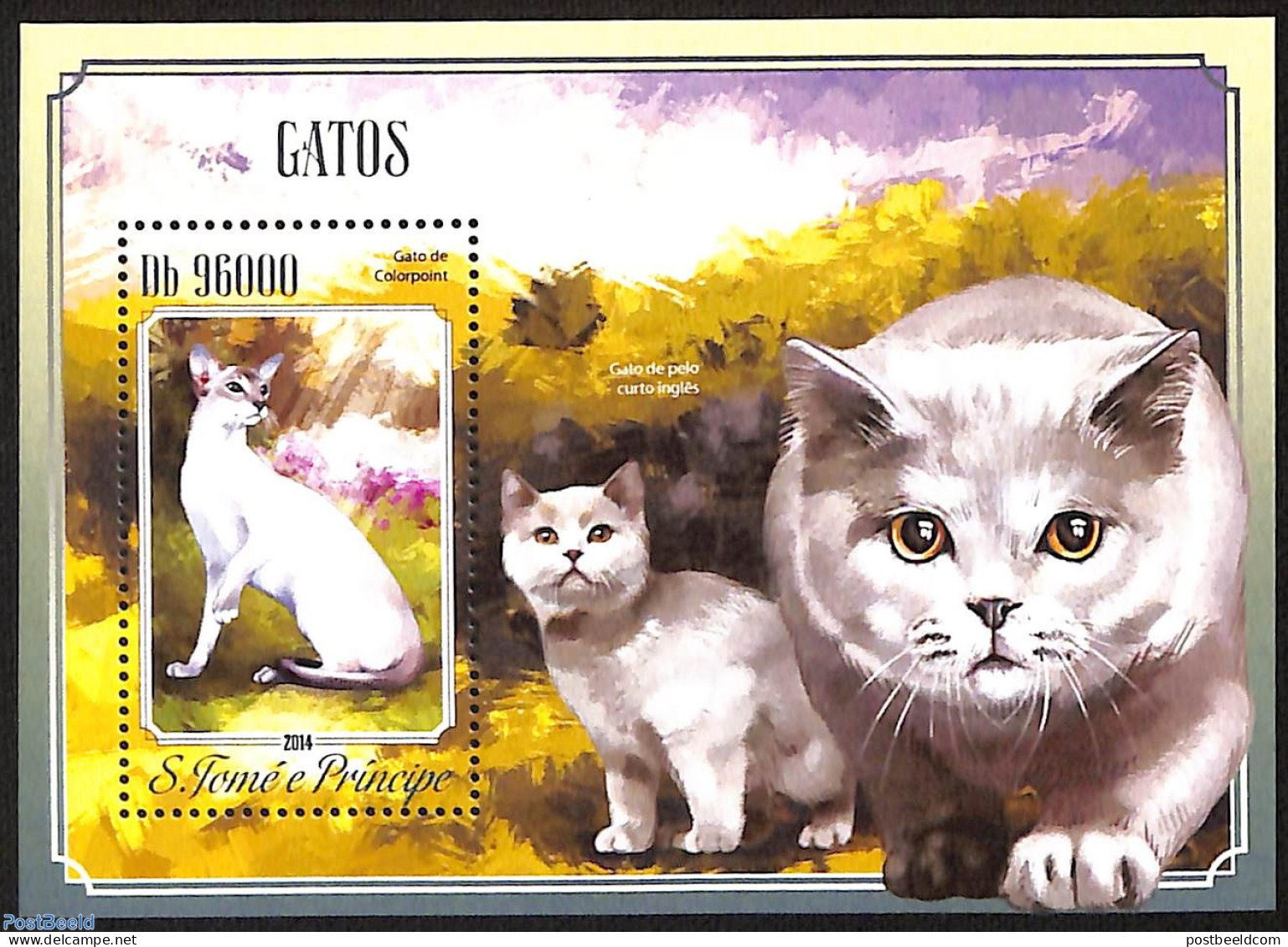 Sao Tome/Principe 2014 Cats, Mint NH, Nature - Cats - Sao Tome And Principe