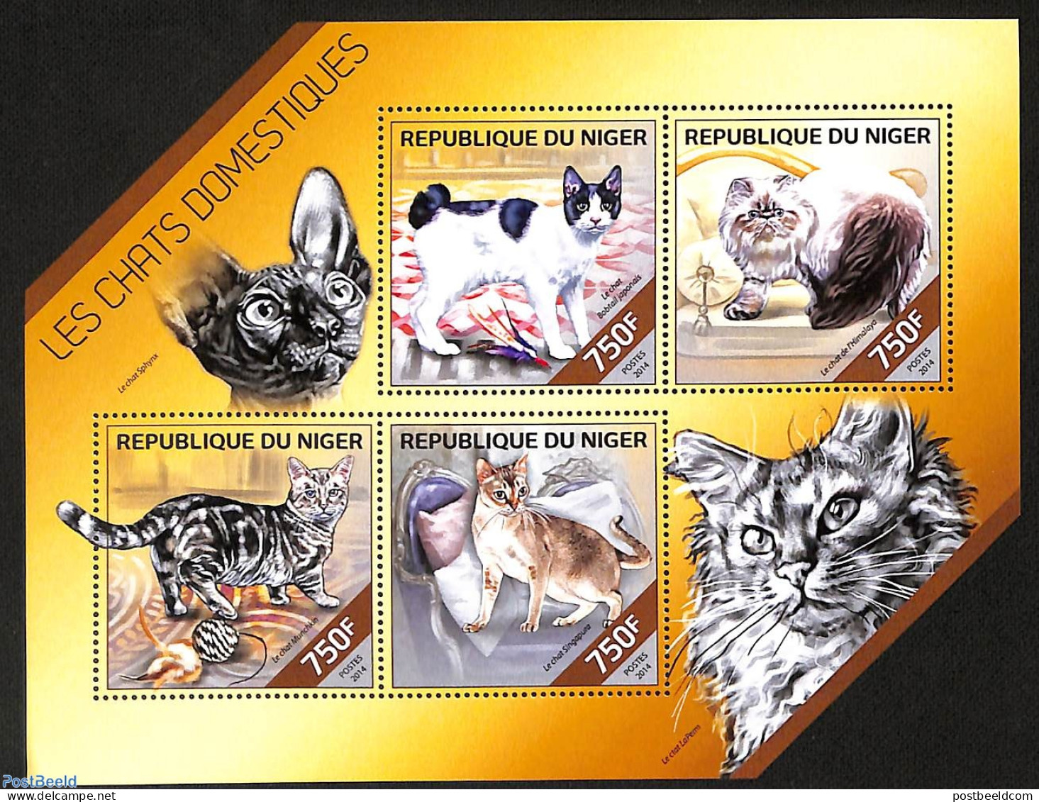 Niger 2014 Cats, Mint NH, Nature - Cats - Niger (1960-...)
