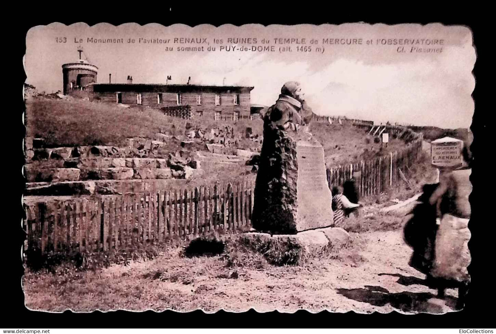 Cp, 63, Le Monument De L'aviateur Renaux, Les Ruines Du Temple De Mercure Et L'Observatoire Au Sommet Du Puy De Dome - Other & Unclassified