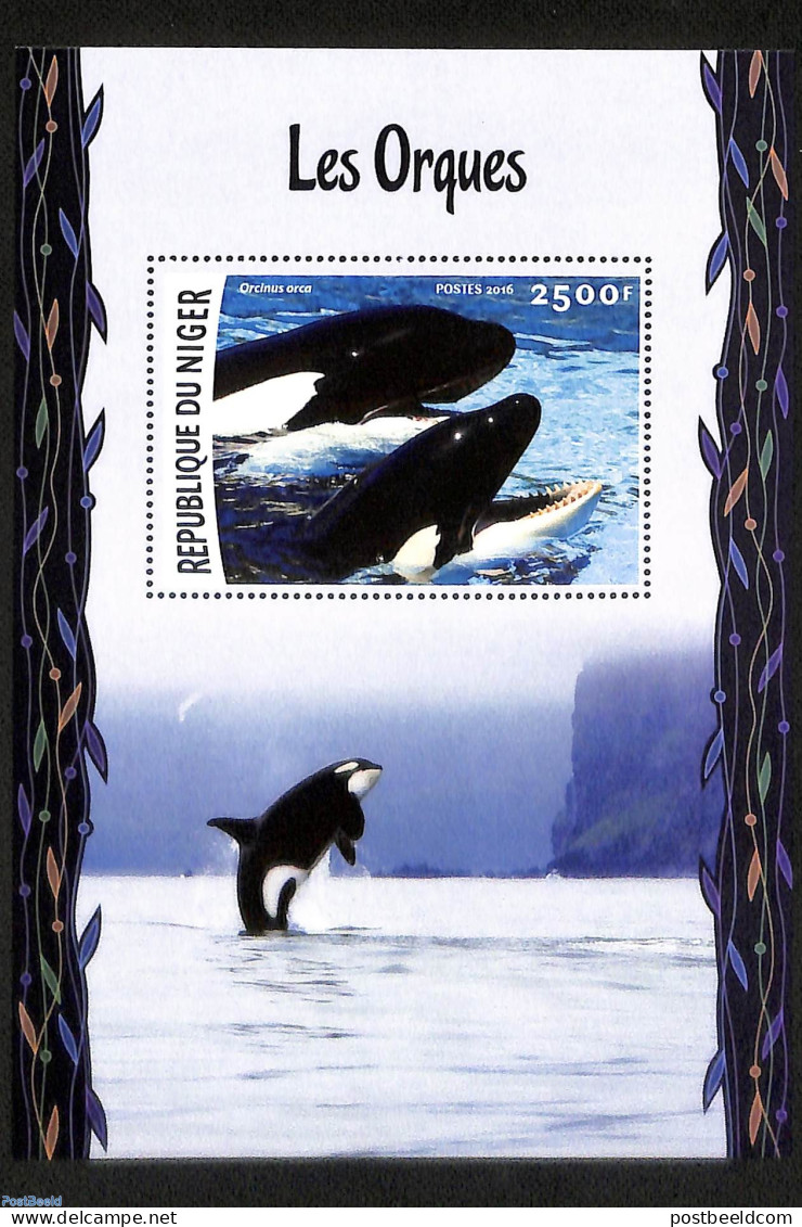 Niger 2016 Killer Whales, Mint NH, Nature - Fish - Peces