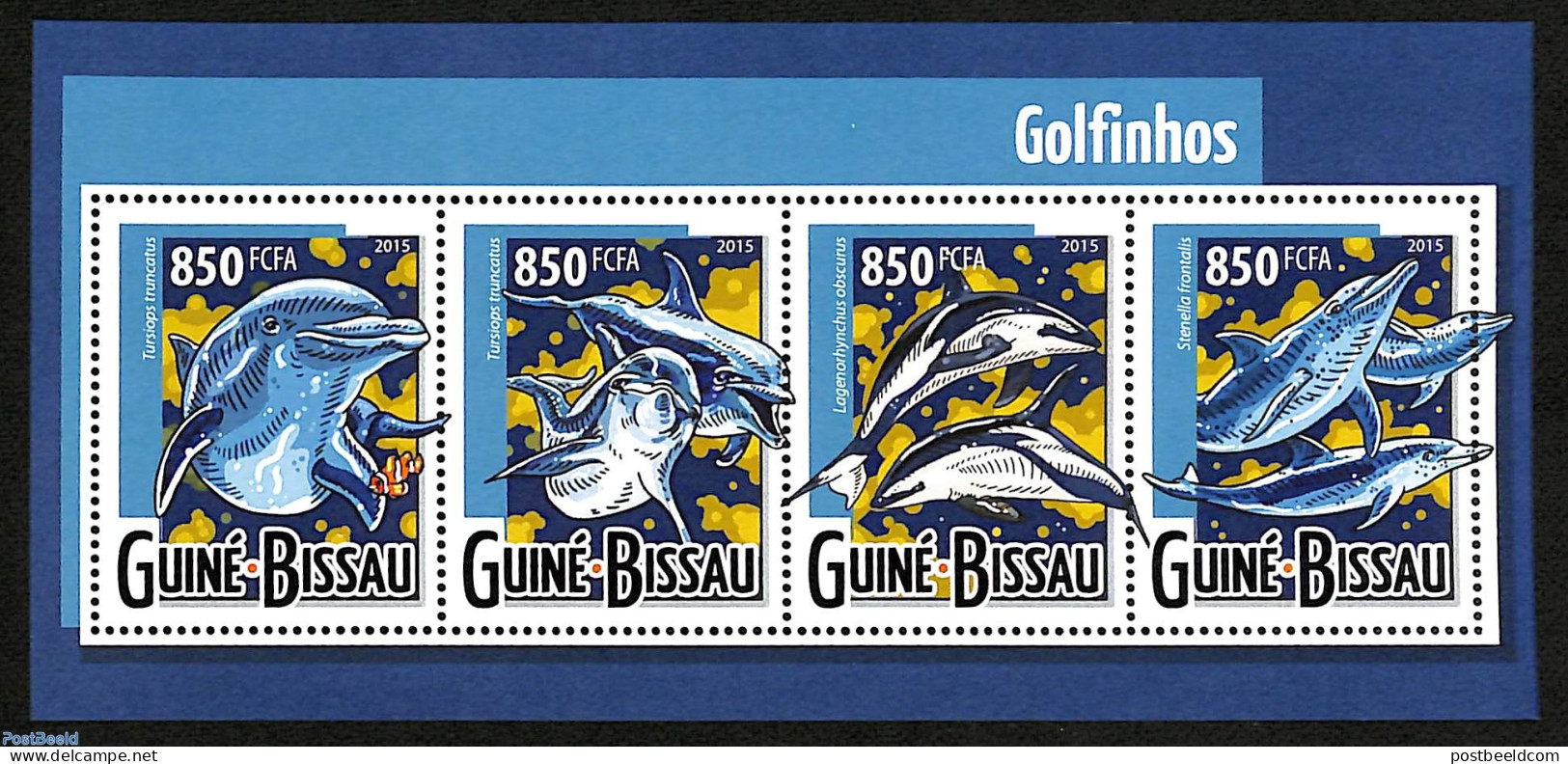 Guinea Bissau 2015 Dolphins, Mint NH, Nature - Sea Mammals - Guinée-Bissau