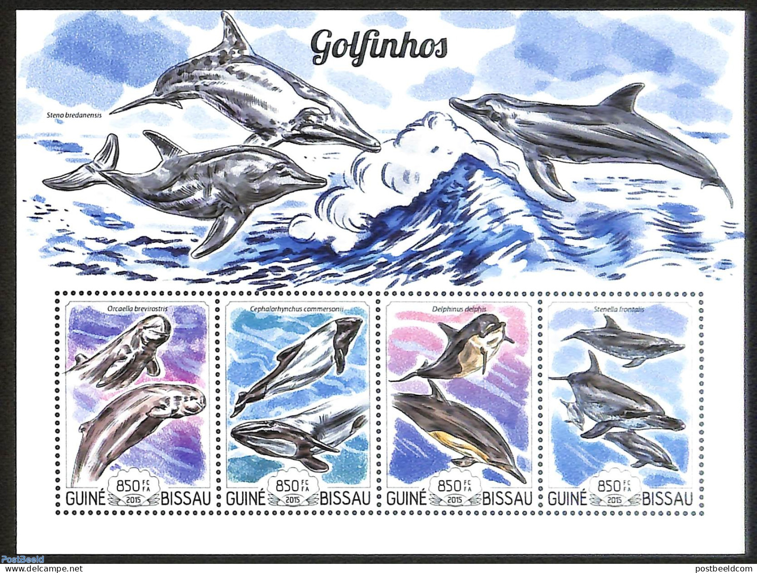 Guinea Bissau 2015 Dolphins, Mint NH, Nature - Sea Mammals - Guinée-Bissau