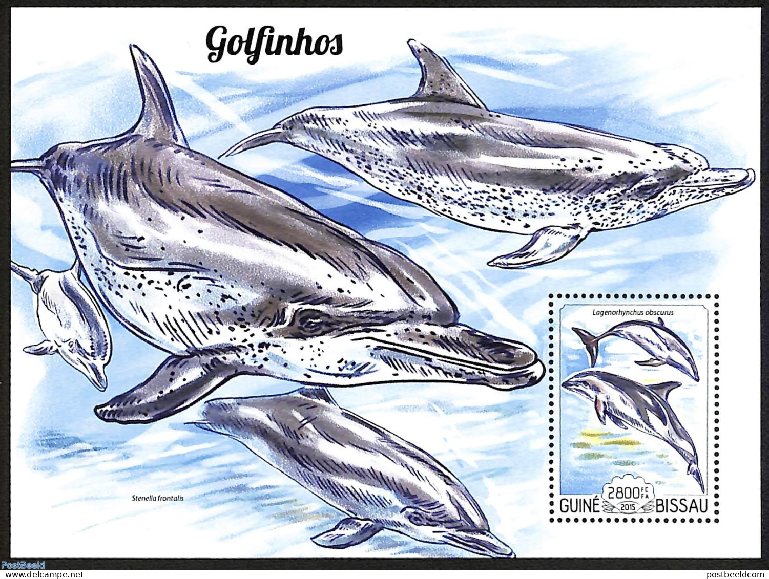 Guinea Bissau 2015 Dolphins, Mint NH, Nature - Sea Mammals - Guinée-Bissau