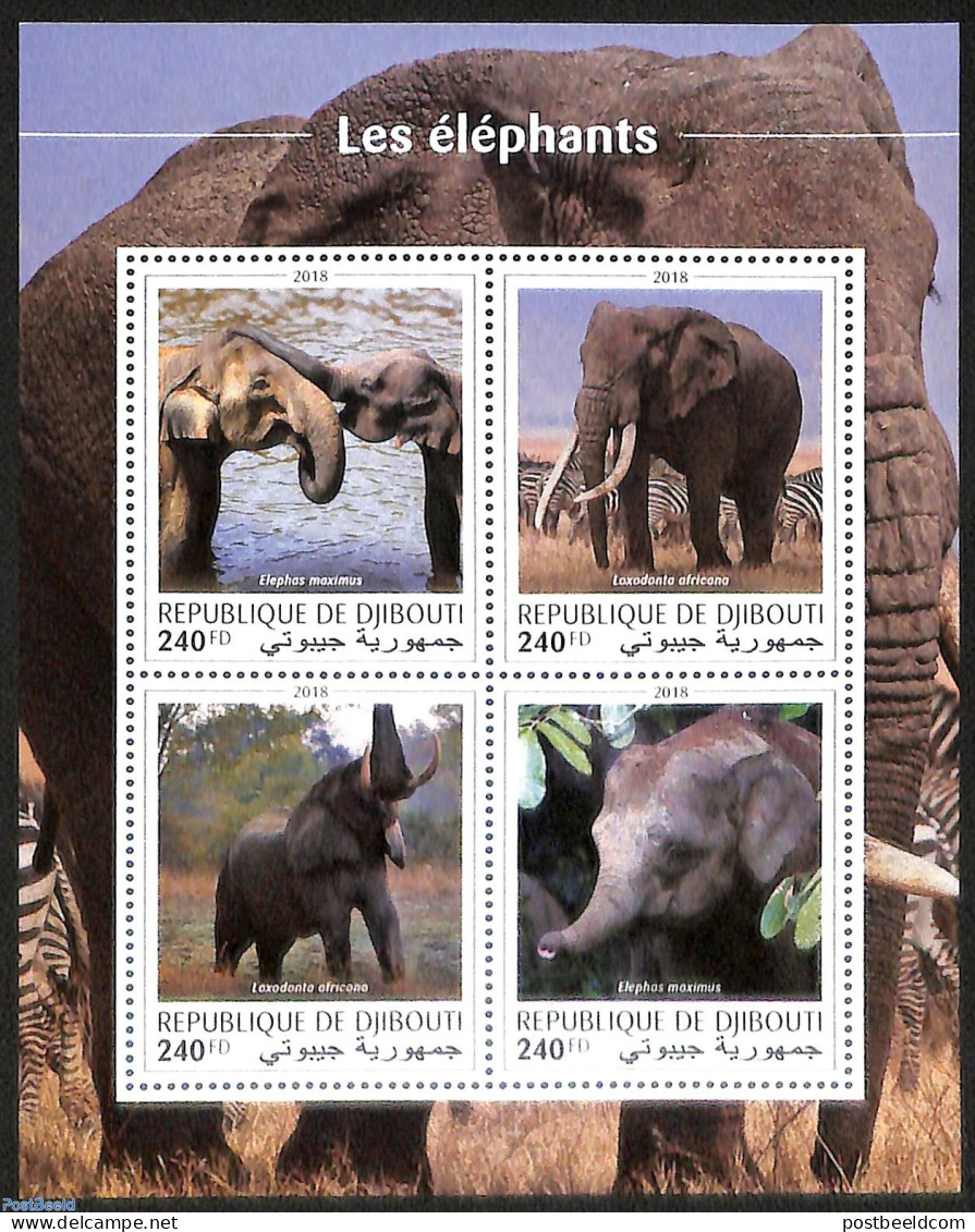 Djibouti 2018 Elephants, Mint NH, Nature - Elephants - Djibouti (1977-...)