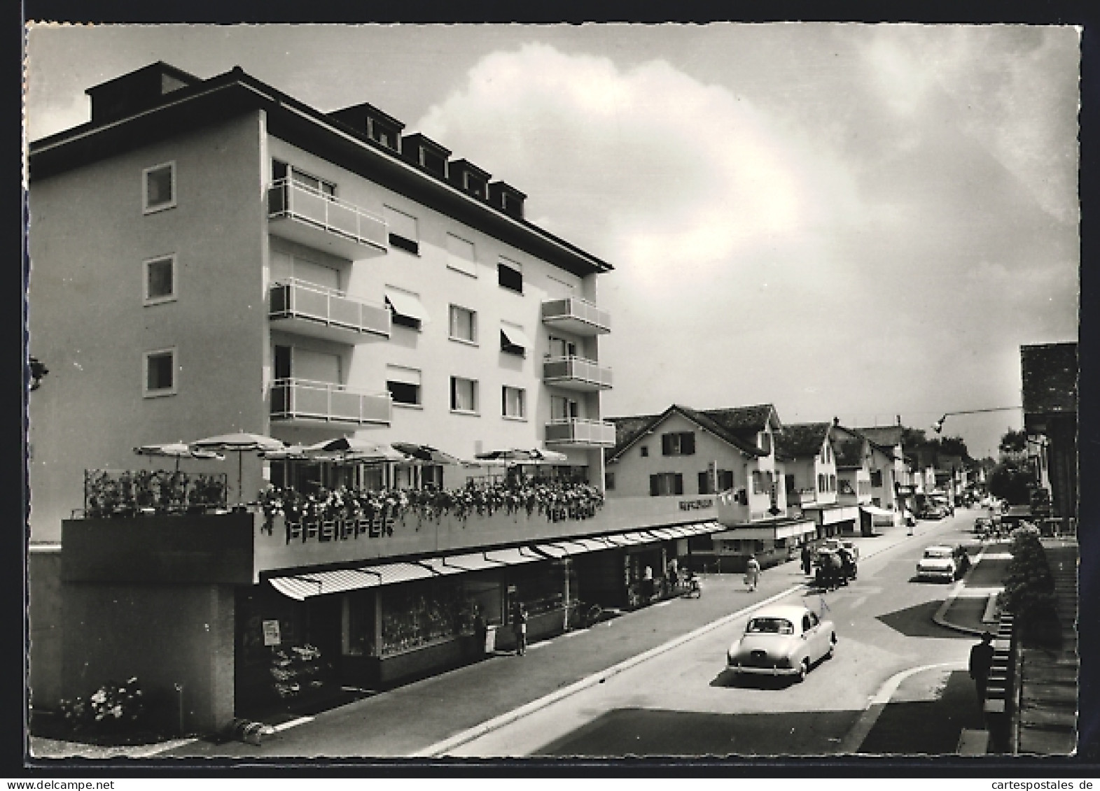 AK Buchs, Bahnhofstrasse Mit Hotel Schweizerhof  - Buchs