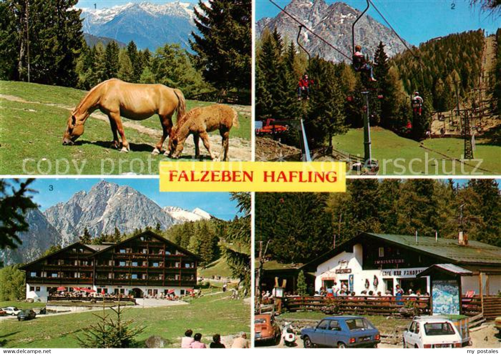 73793658 Falzeben Hafling Bozen Suedtirol IT Haflinger Pferde Sessellift Gasthof - Autres & Non Classés