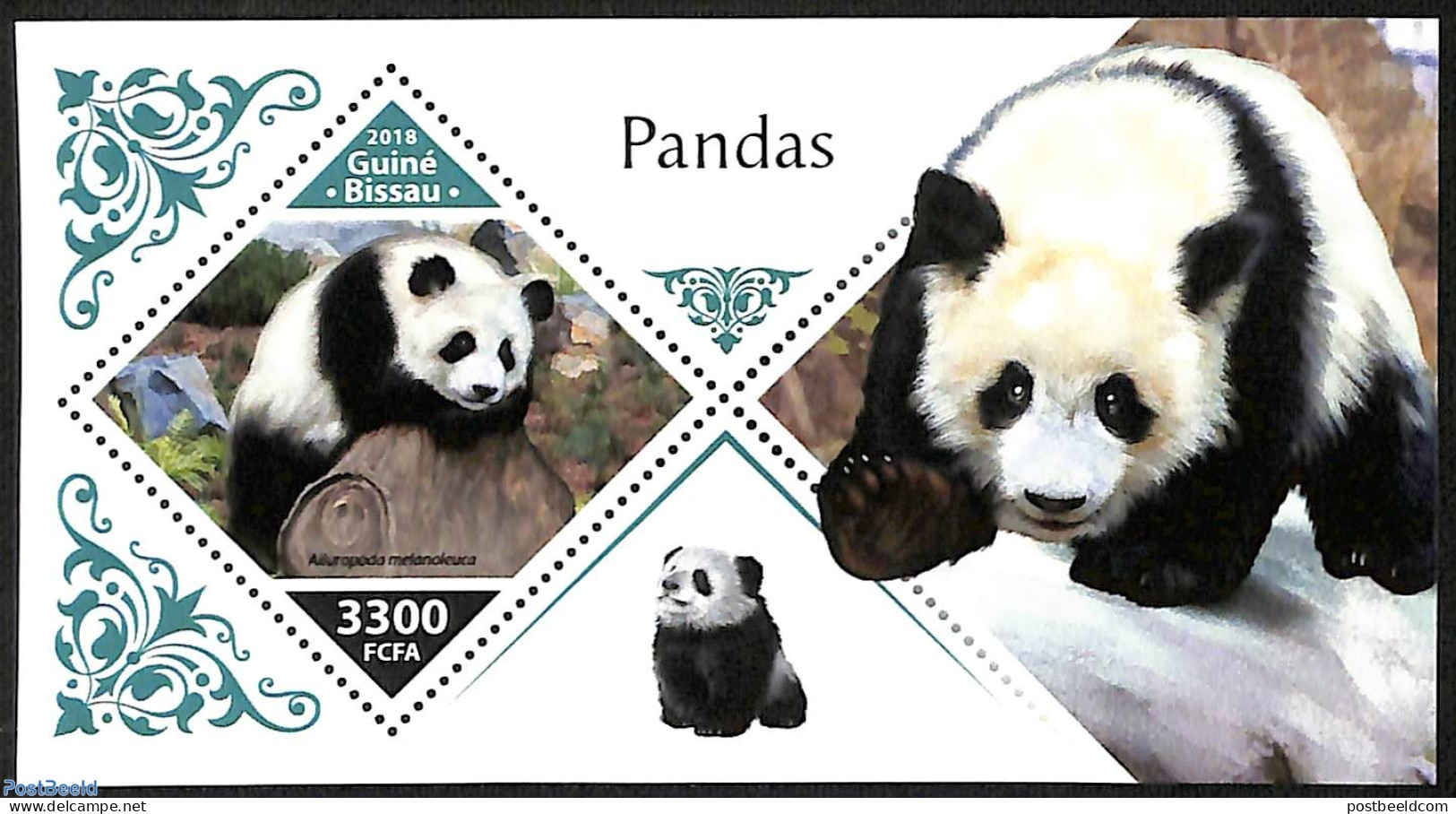 Guinea Bissau 2018 Pandas, Mint NH, Nature - Pandas - Guinée-Bissau