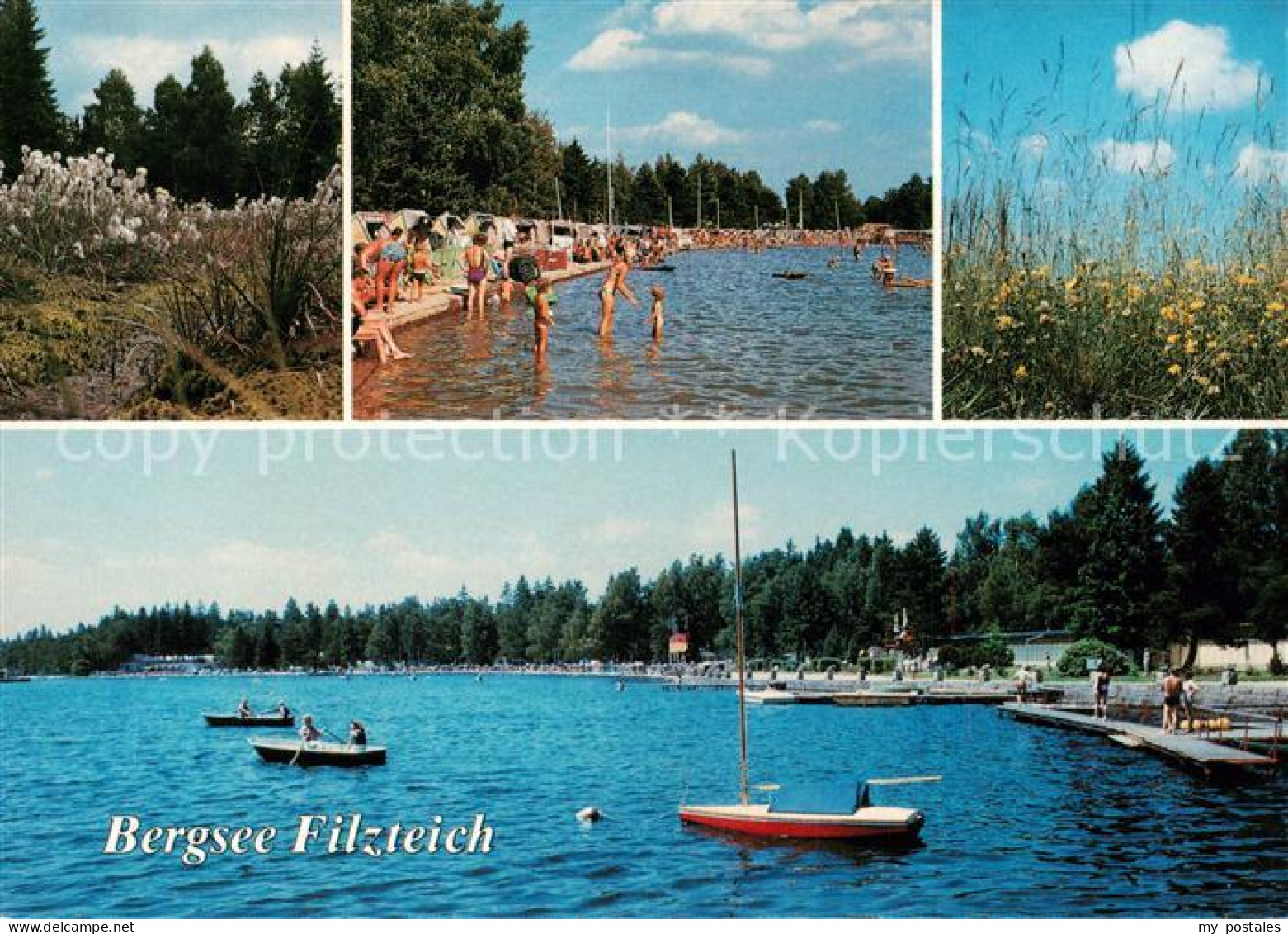 73793657 Schneeberg Erzgebirge Bergsee Filzteich Badestrand Bootsanleger Schneeb - Altri & Non Classificati