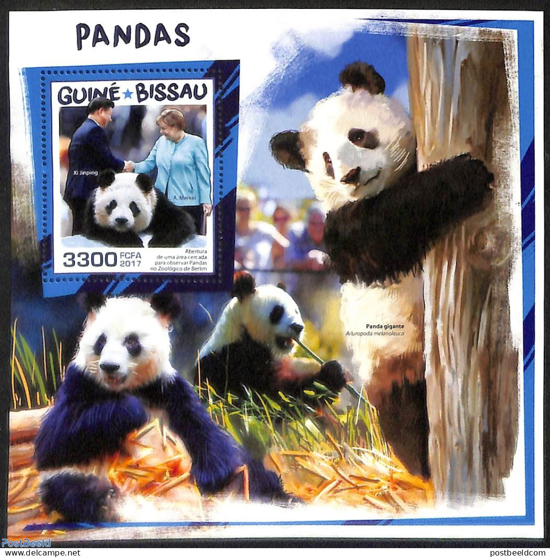 Guinea Bissau 2017 Pandas, Mint NH, Nature - Pandas - Guinée-Bissau