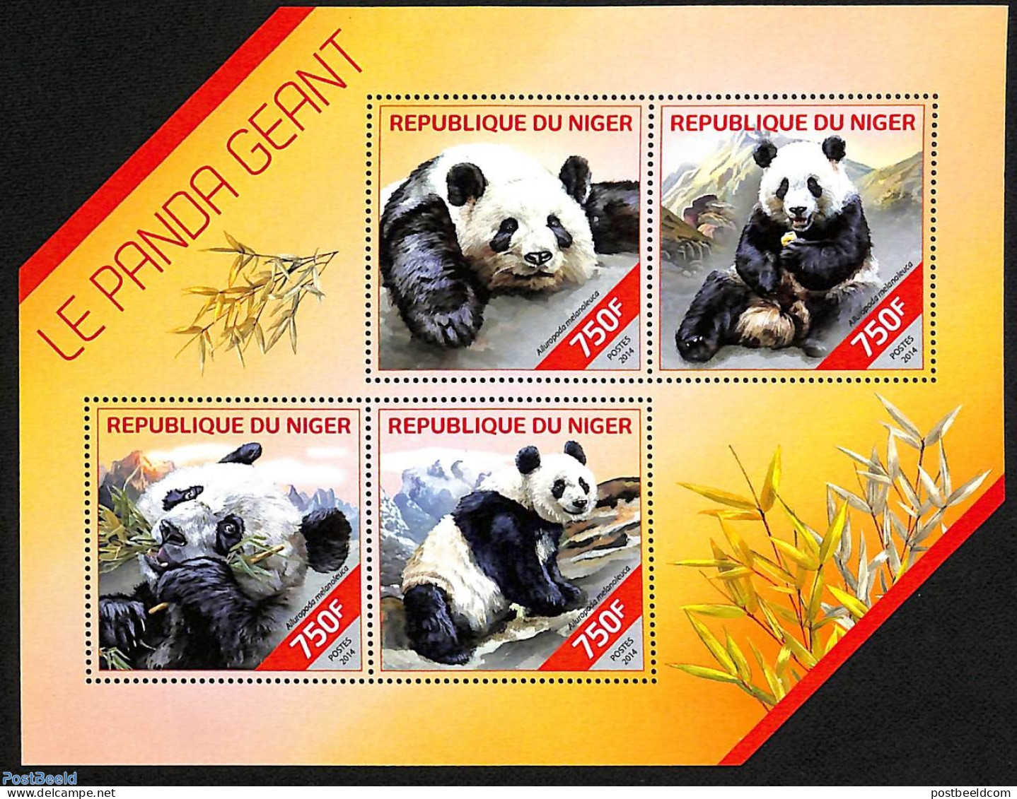 Niger 2014 Pandas, Mint NH, Nature - Pandas - Níger (1960-...)