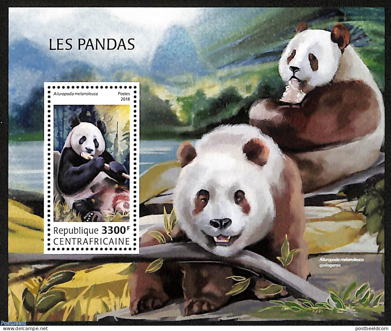 Central Africa 2018 Pandas, Mint NH, Nature - Pandas - Central African Republic