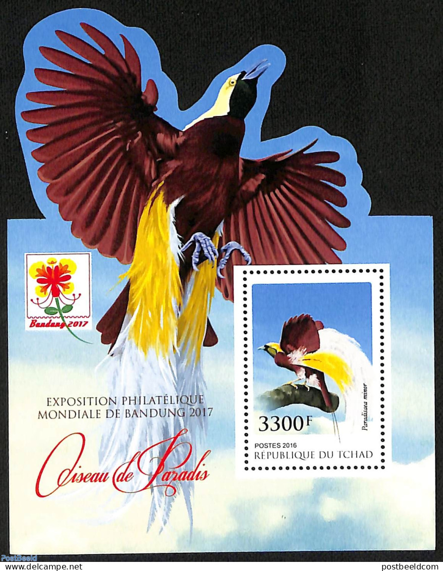 Chad 2016 Birds Of Paradise, Mint NH, Nature - Birds - Autres & Non Classés