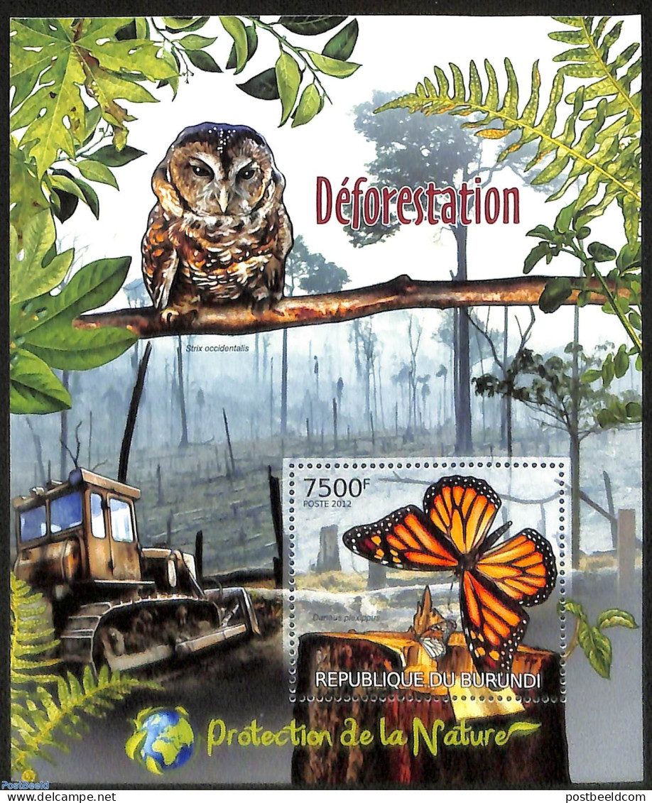 Burundi 2012 Deforestation, Mint NH, Nature - Birds - Birds Of Prey - Butterflies - Owls - Andere & Zonder Classificatie