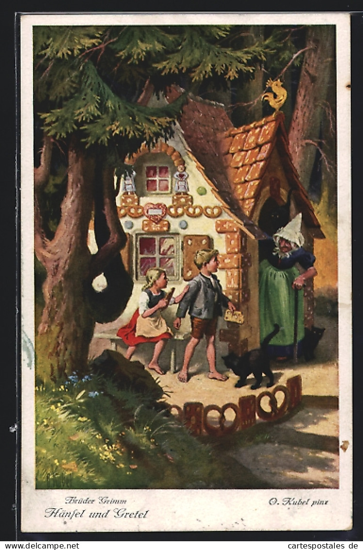 Künstler-AK Otto Kubel: Brüder Grimm, Hänsel Und Gretel, 3. Eines Tages Flog...  - Märchen, Sagen & Legenden