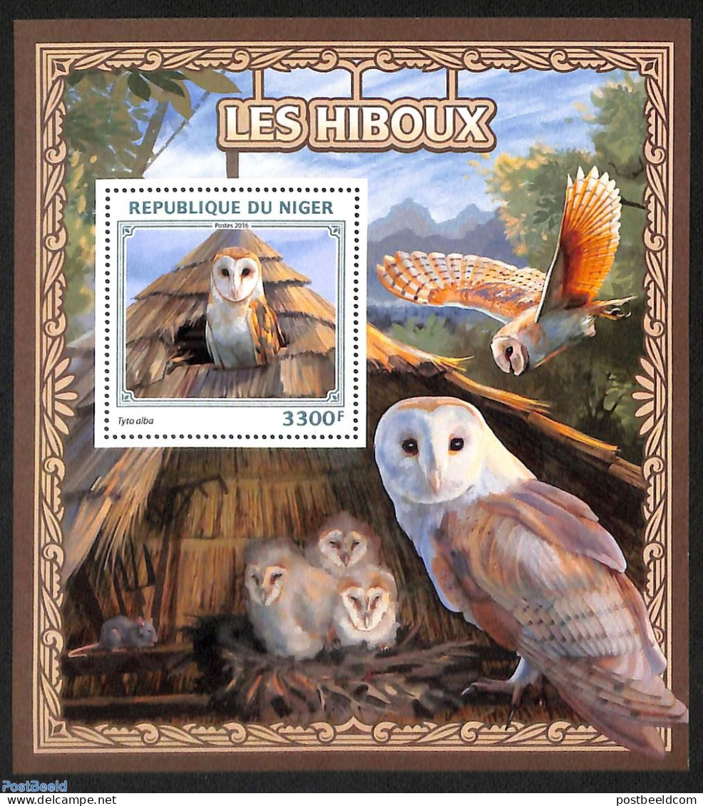 Niger 2016 Owls, Mint NH, Nature - Birds - Birds Of Prey - Owls - Niger (1960-...)