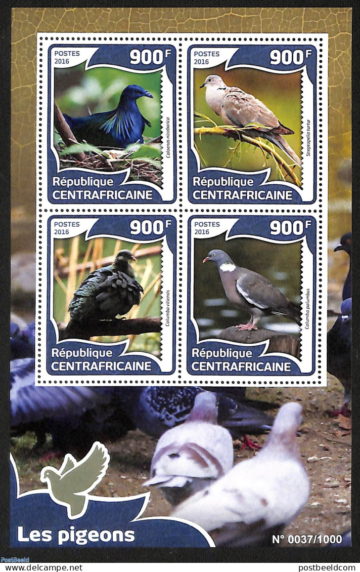 Central Africa 2016 Pigeons, Mint NH, Nature - Birds - Pigeons - Repubblica Centroafricana