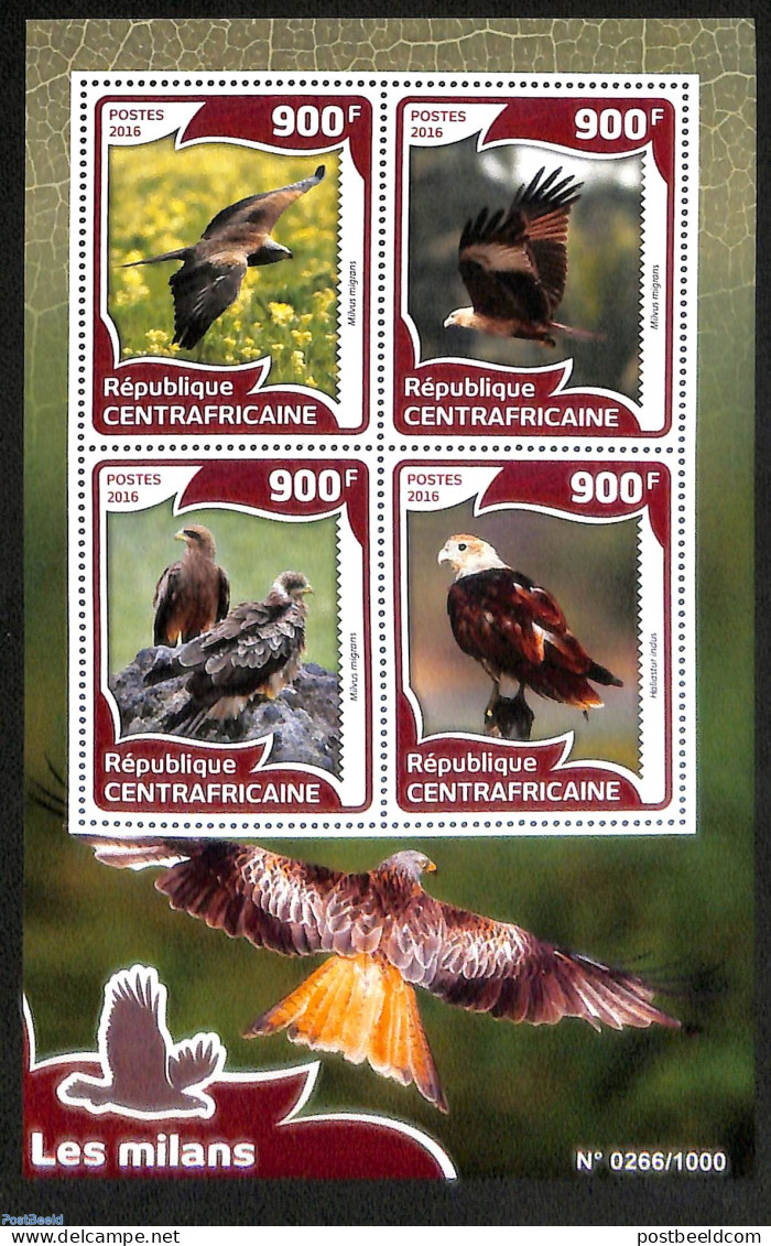 Central Africa 2016 The Kites, Mint NH, Nature - Birds - Birds Of Prey - Repubblica Centroafricana