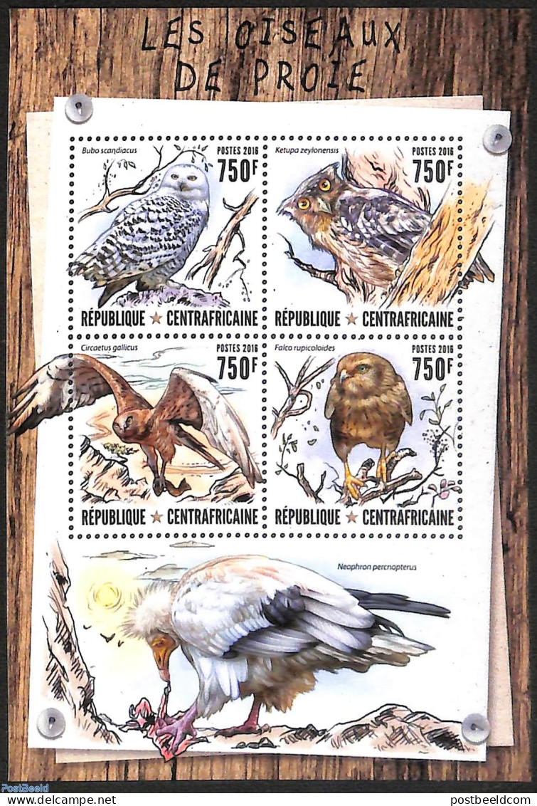Central Africa 2016 Owls, Birds Of Prey, Mint NH, Nature - Birds - Birds Of Prey - Owls - Repubblica Centroafricana