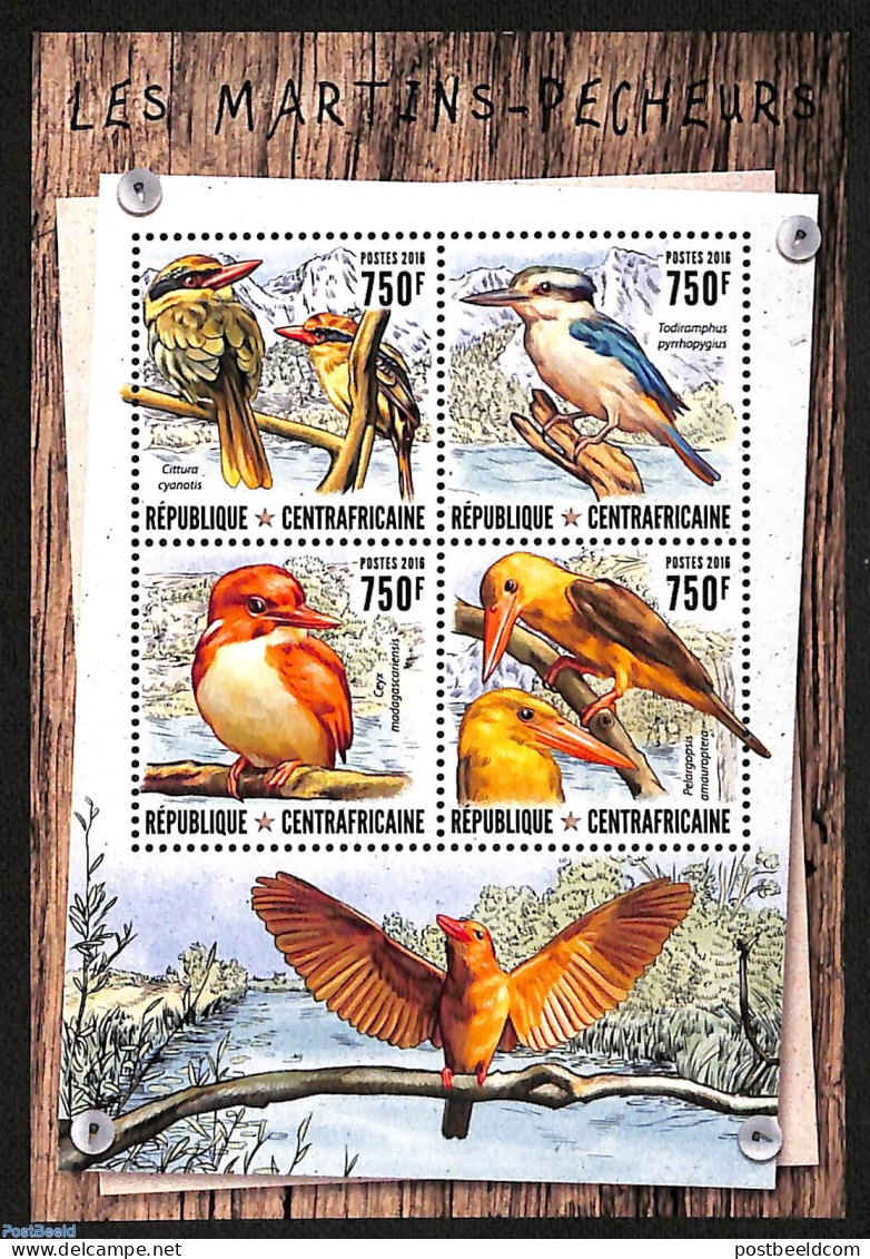 Central Africa 2016 The Kingfishers, Mint NH, Nature - Birds - Kingfishers - Repubblica Centroafricana