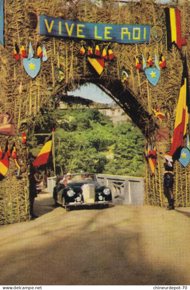 La Voiture Royale Passe Sous L'arc De Triomphe Qui A été érigé à Matadi - Belgisch-Kongo
