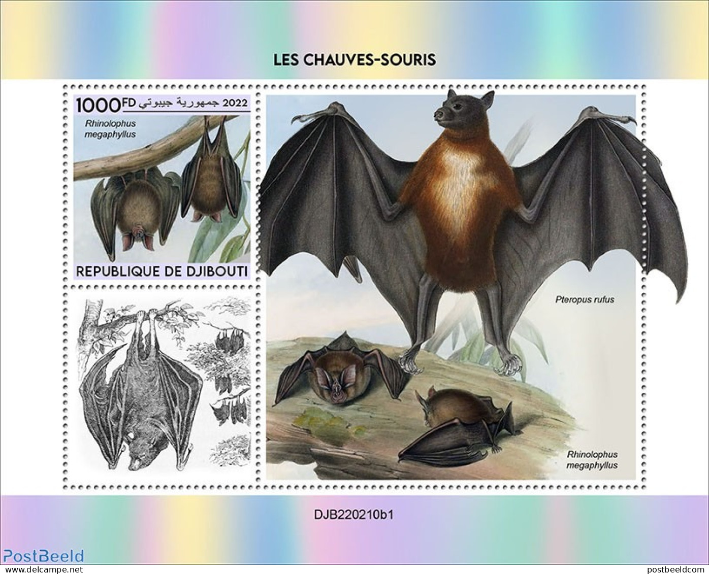 Djibouti 2022 Bats , Mint NH, Nature - Bats - Dschibuti (1977-...)