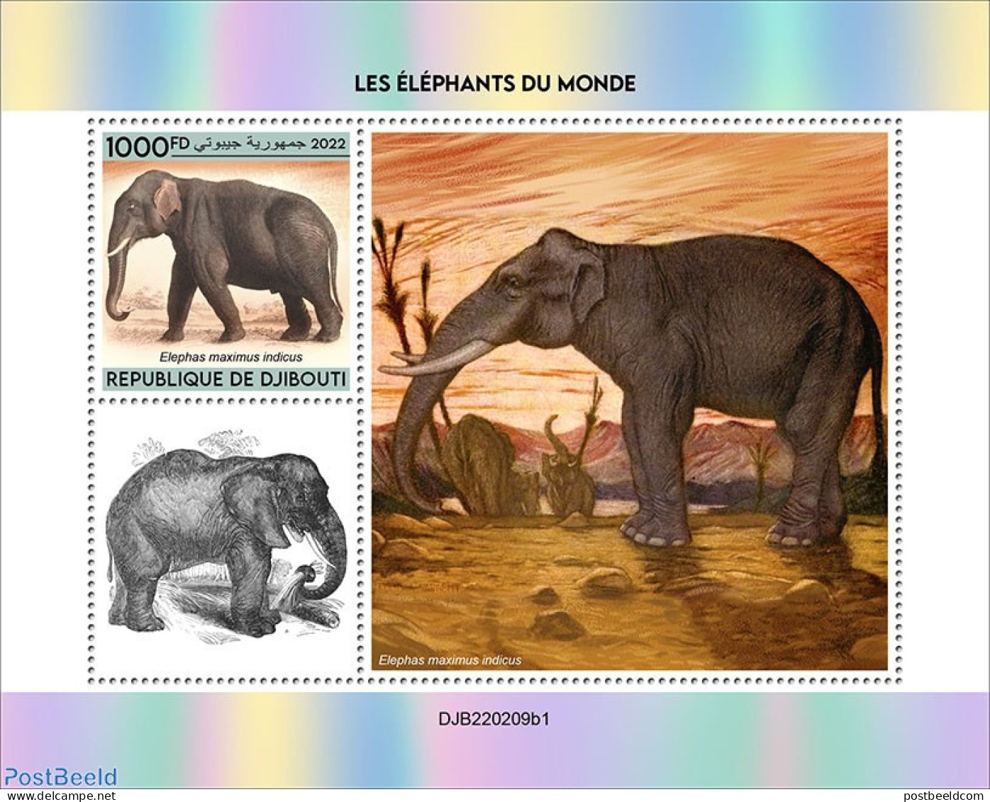 Djibouti 2022 Elephants , Mint NH, Nature - Elephants - Gibuti (1977-...)